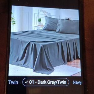 Twin 4 PC 2000 thread count microfiber sheet set in sealed package